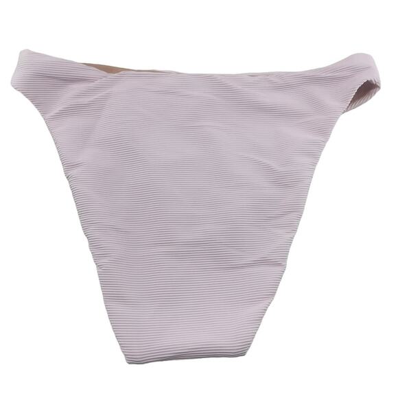 J Crew Ribbed Bikini Bottom Pink High Rise Cheeky Size Small BE808 New - Picture 2 of 5